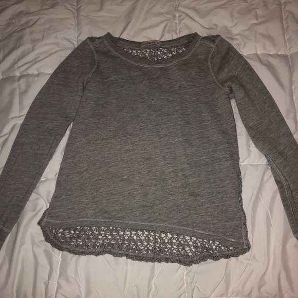 Gray, long sleeve with open back - Picture 1 of 3